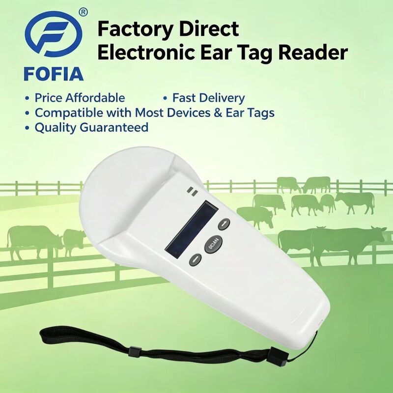 Langlebiger RFID-Handheld-Reader mit 128x32 OLED-Bildschirm USB für Plastik-Langstreckenlösung für Haustiere und Farm & Ranch