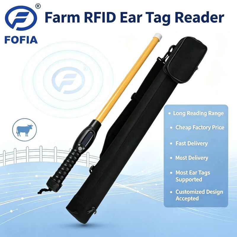 FOFIA Wasserdicht PT280 RFID Reader 134,2kHz PVC Kunststoff NLIS Australien ICAR zugelassen Rinder ID USB ISO 11784/5 10-20cm