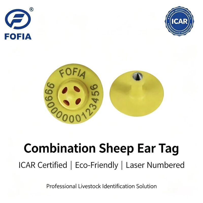 Hochwertige neue OEM ET957 RFID TPU Chip Tierohrmarken für Schweine, Schafe, Kühe - 10cm Lesereichweite -20~80C ICar