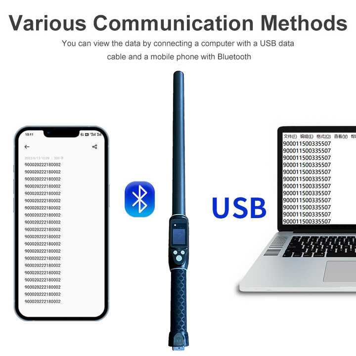 ISO11784/5 RFID Handheld 134.2khz Langstrecken UHF RFID Lesegerät Rinder Ohr-Tag Stick Lesegerät