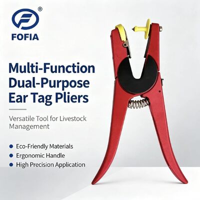 Neue FOFIA Metall-Aluminiumlegierung Tierohrmarken-Applikator Laserbeschriftung Rinder Schweine Schaf Pferd 3 Monate Garantie