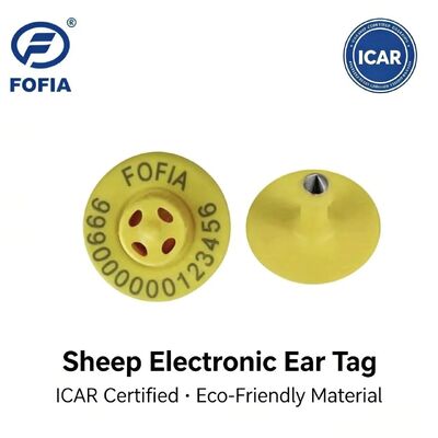 Hochwertige neue OEM ET957 134,2 kHz TPU-Chip Tierohrmarken für Schweine, Kühe, Schafe, 10 cm Lesereichweite, -20~80 °C, ICar 1 Jahr Garantie
